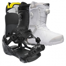 2526 벤트메탈 슈퍼매틱 스노우보드 바인딩 + 니데커 스노우보드 부츠 키타 남성용 세트 (2526 Bent Metal Lightning Supermatic Binding - Black + 2526 Nidecker Kita Mens Snowboard Boots)