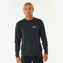 립컬 남성용 래쉬가드 아이콘 UPF50 브러쉬 긴팔 - 블랙 (153MRV0090)