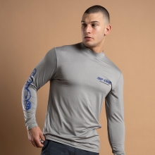 립컬 남성용 래쉬가드 퀘스트 룩업 UPF50 긴팔 - 라이트그레이 마블 159MRV3597