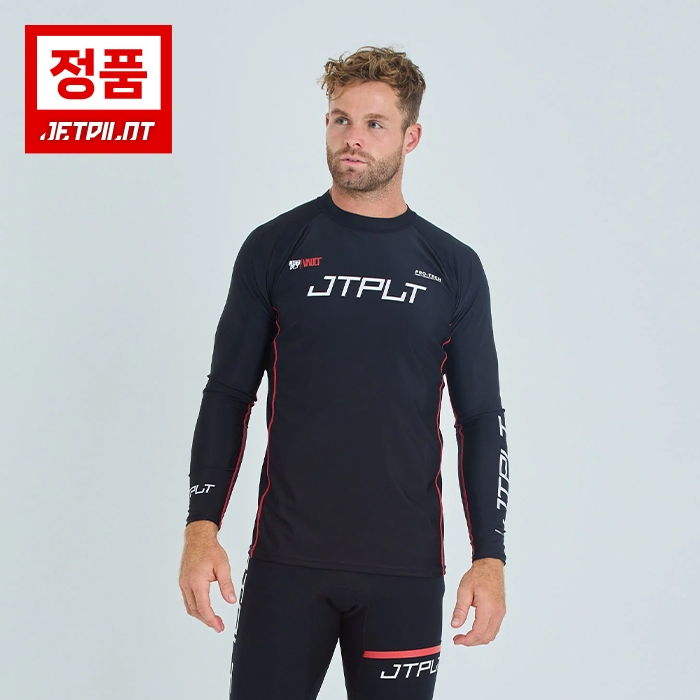 2025 젯파일럿 남성용 래쉬가드 Rx 볼트 - 블랙 (JA24507-BLK)