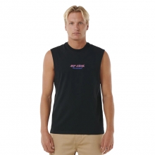 립컬 남성용 머슬핏티 티셔츠 퀘스트 룩업 - 블랙 (0JYMTE0090)