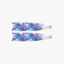 리더핀 프리다이빙 스노클링 반투명 머메이드 갤럭시 바이핀 - 화이트 풋포켓 롱핀