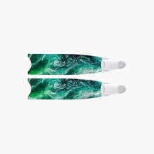 리더핀 프리다이빙 스노클링 오션 100% 카본 바이핀 - 화이트 풋포켓 롱핀