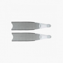 리더핀 프리다이빙 스노클링 메탈릭 파이버 바이핀 - 화이트 풋포켓 롱핀