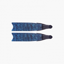 리더핀 프리다이빙 스노클링 블루 카모 바이핀 - 블랙 풋포켓 롱핀