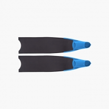 리더핀 프리다이빙 스노클링 100% 퓨어카본 바이핀 - 블루 풋포켓 롱핀