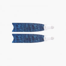 리더핀 프리다이빙 스노클링 블루 카모 바이핀 - 화이트 풋포켓 롱핀