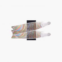 리더핀 프리다이빙 스노클링 반투명 레인보우라인 바이핀 - 화이트 풋포켓 롱핀