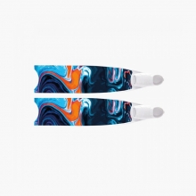 리더핀 프리다이빙 스노클링 반투명 리퀴드마블 바이핀 - 화이트 풋포켓 롱핀