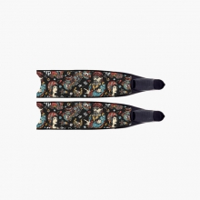 리더핀 프리다이빙 스노클링 바이커스 바이핀 - 블랙 풋포켓 롱핀