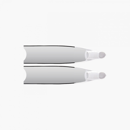 리더핀 프리다이빙 스노클링 실버 미러 바이핀 - 화이트 풋포켓 롱핀