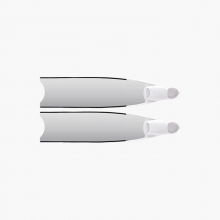 리더핀 프리다이빙 스노클링 실버 미러 바이핀 - 화이트 풋포켓 롱핀