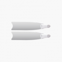 리더핀 프리다이빙 스노클링 실버 미러 바이핀 - 화이트 풋포켓 롱핀