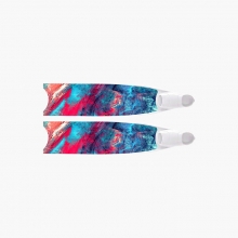 리더핀 프리다이빙 스노클링 아트 바이핀 - 화이트 풋포켓 롱핀