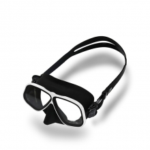 디플리 프리다이빙 스노클링 마스크 솔리드 - 블랙 스커트 / 화이트 프레임