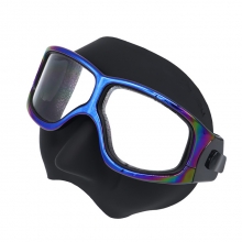 디플리 프리다이빙 스노클링 마스크 [리뉴얼] 레브 - 블랙 + 블루오로라