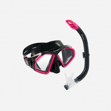 아쿠아렁 프리다이빙 스노클링 세트 호크아이 콤보 - 블랙/핑크