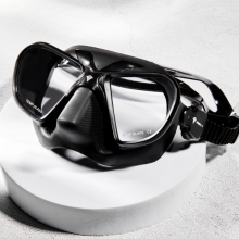 더블케이 프리다이빙 스노클링 마스크 이글 유리렌즈 저용량 - 블랙