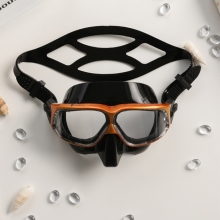 더블케이 프리다이빙 스노클링 마스크 재규어R 메탈 - 골드 + 블랙