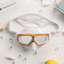 더블케이 프리다이빙 스노클링 마스크 재규어R 메탈 - 골드 + 화이트