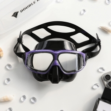 더블케이 프리다이빙 스노클링 마스크 재규어R 메탈 - 퍼플 + 블랙
