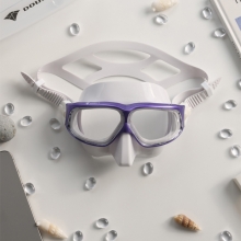 더블케이 프리다이빙 스노클링 마스크 재규어R 메탈 - 퍼플 + 화이트