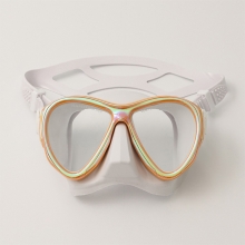 더블케이 프리다이빙 스노클링 마스크 M229 오로라 - 골드 + 화이트