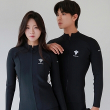 더블케이 프리다이빙 웻슈트 3D 올블랙 자켓