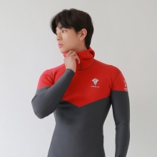 더블케이 프리다이빙 남성용 웻슈트 오픈셀 플라워V 투피스 슈트