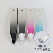 더블케이 프리다이빙 스노클링 핀세트 화이트팁 디퓨즈 - 화이트 풋포켓