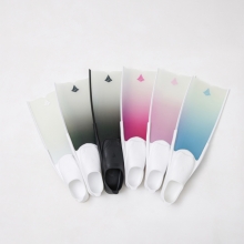 더블케이 프리다이빙 스노클링 핀세트 화이트팁 디퓨즈 숏핀(40cm) - 블랙 풋포켓 숏핀