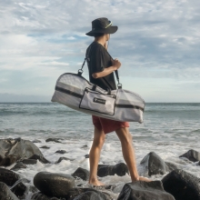 더블케이 프리다이빙 스노클링 핀가방 화이트 메시 핀백