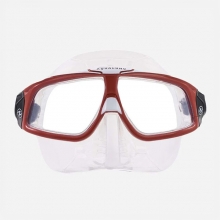 아쿠아렁 프리다이빙 스노클링 마스크 스페라엑스 - 투명/레드