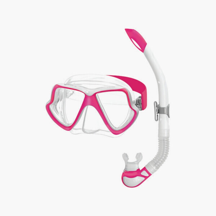 마레스 프리다이빙 스노클링 세트 와후 네온 콤보 - 핑크