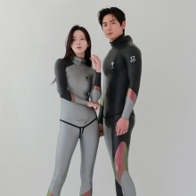 더블케이 프리다이빙 웻슈트 SCS 3D 하와이안 투피스 슈트 - 1.5mm 2mm 3mm
