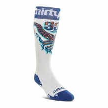 2526 써리투 남성용 스노우보드 양말 더블 삭스 - 화이트/네이비 (T.26.OZM.DBS.WH)