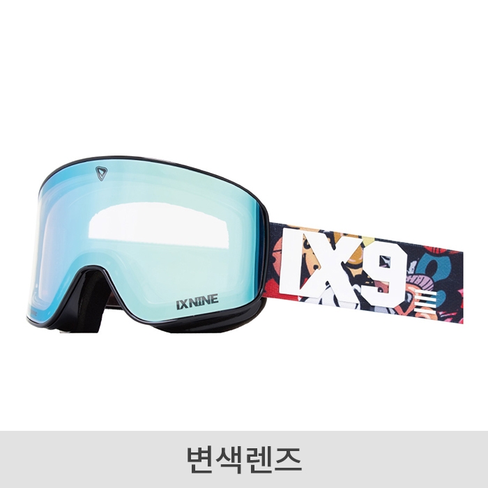 2526 아이엑스나인 스노우보드 고글 IX3 프로 05 그래피티 - 아이스 블루 변색 (2526IX3Pro0005)