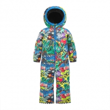 2526 위두 아동용 스노우보드복 원피스 코스모 스프레이프린트 점프슈트 (COSBLUJSprbl)