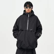 2526 어스투 스노우보드복 자켓 스티치 Pt 사이드 집업 OJK005 - 블랙 (OJK005BK)