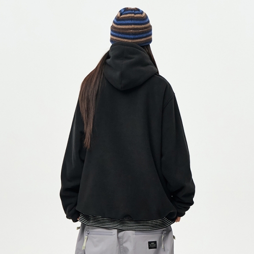 2526 어스투 스노우보드 후드티 플리스 하프집업 후디 OHD001 - 블랙 (OHD001BK)