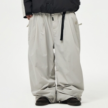 2526 어스투 스노우보드복 팬츠 더블 라인 터크 [루즈핏] - 화이트 그레이 (OSP004WG)