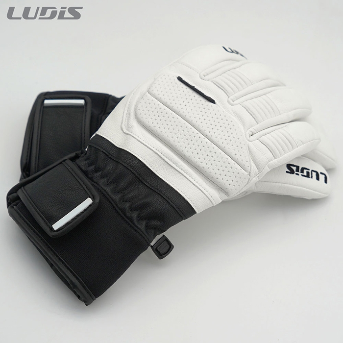 2526 루디스 남성용 스키 장갑 데모 그립 - 화이트/블랙 (26LRPDUG03-W/B)