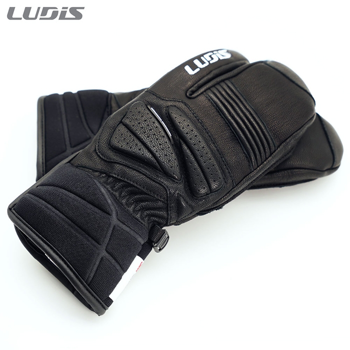 2526 루디스 아동용 스키 벙어리 장갑 다운힐 J 트리거 미튼 - 블랙 (26LRPDJG01-BK)