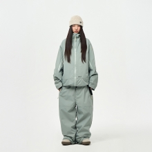 어스투 스노우보드복 코디세트 #3 / 2526 어스투 스노우보드 자켓 3L 플랩 코어 OJK001 - 라임 스톤 + 2526 어스투 스노우보드복 팬츠 3L 플랩 코어 OSP001 [레귤러핏] - 라임 스톤