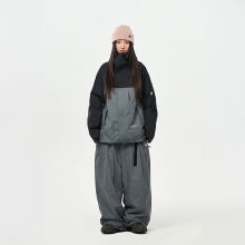 어스투 스노우보드복 코디세트 #15 / 2526 어스투 스노우보드 자켓 3L 컬러웨이 OJK002 - 딥 그레이 + 2526 어스투 스노우보드복 팬츠 더블 라인 터크 OSP004 [루즈핏] - 딥 그레이