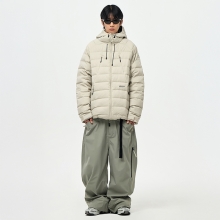 어스투 스노우보드복 코디세트 #51 / 2526 어스투 스노우보드 자켓 퀼팅 다운 OJK008 - 시멘트 + 2526 어스투 스노우보드복 팬츠 3L 에어로 쉴드 OSP002 [레귤러핏] - 라우렐
