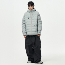 어스투 스노우보드복 코디세트 #54 / 2526 어스투 스노우보드 자켓 퀼팅 다운 OJK008 - 쿼리 + 2526 어스투 스노우보드복 팬츠 3L 에어로 쉴드 OSP002 [레귤러핏] - 블랙