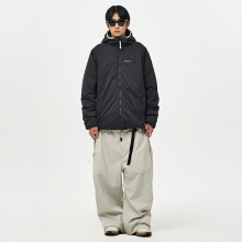 어스투 스노우보드복 코디세트 #58 / 2526 어스투 스노우보드 자켓 컴포웜 인슐레이션 OJK010 - 블랙 + 2526 어스투 스노우보드복 팬츠 3L 플랩 코어 OSP001 [레귤러핏] - 펠리칸