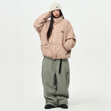 어스투 스노우보드복 코디세트 #63 / 2526 어스투 스노우보드 자켓 오버스케이프 OJK007 - 마호가니 + 2526 어스투 스노우보드복 팬츠 3L 에어로 쉴드 OSP002 [레귤러핏] - 라우렐