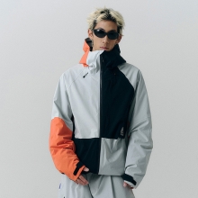 2526 헬로우 스노우보드복 자켓 2L 트레이스 - 오렌지블럭 (HW25JK04-OB)